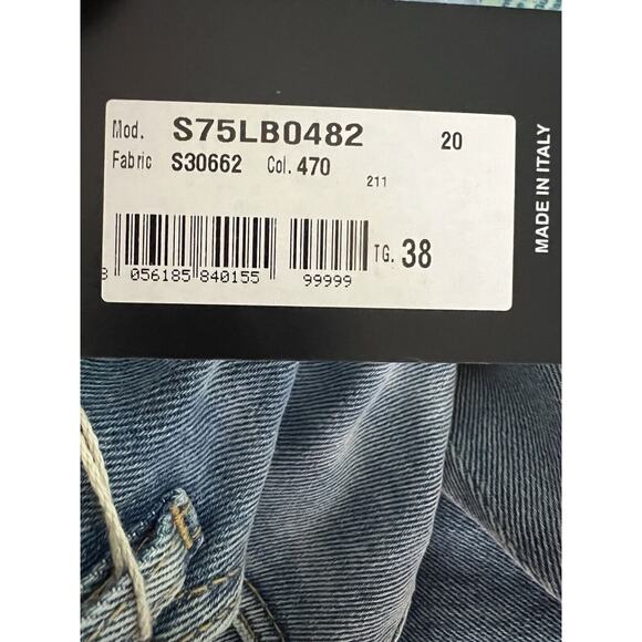 DSQUARED2 Jeans Womens Jennifer Cropped Low Rise‎ Blue Button Fly Size 38 4 6 - Picture 10 of 14